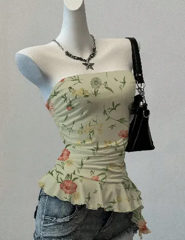 Top SHEIN, floral print