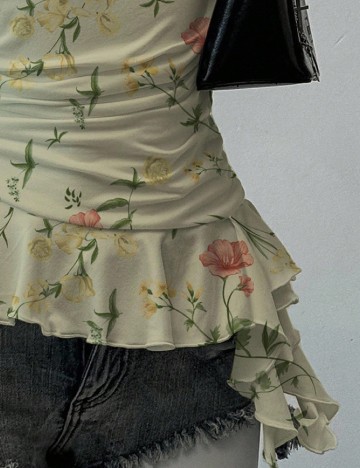 Top SHEIN, floral print