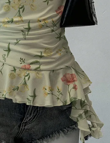 Top SHEIN, floral print