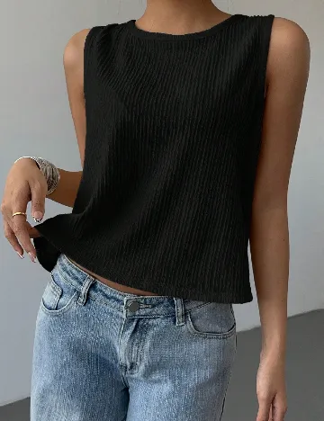 Top SHEIN, negru