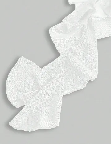 Fusta pantalon Romwe Plus Size, alb