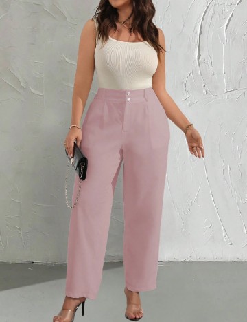 Pantaloni SHEIN CURVE, roz
