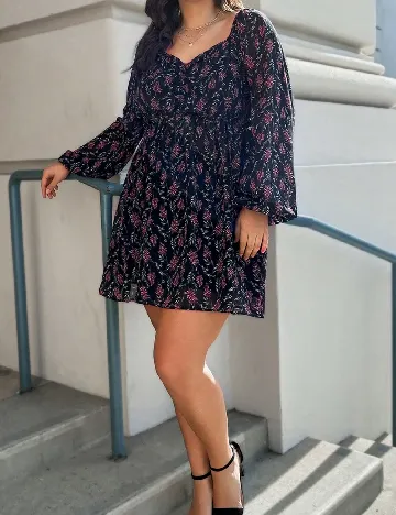 Rochie scurta Emery Rose Curve, negru