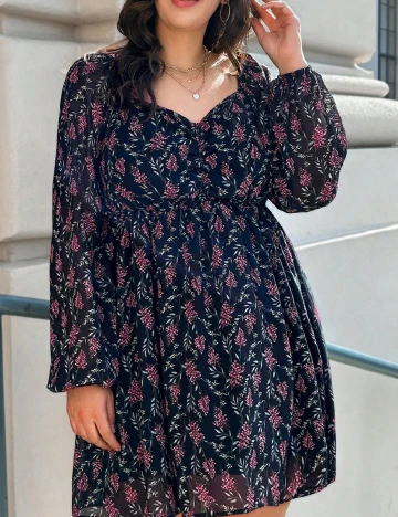 Rochie scurta Emery Rose Curve, negru