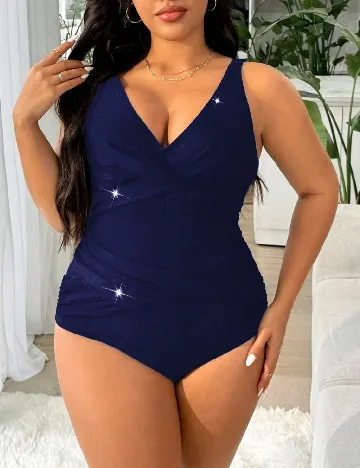 Costum de baie SHEIN CURVE, bleumarin