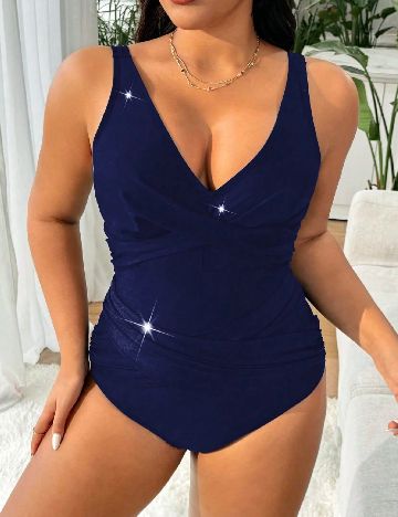 Costum de baie SHEIN CURVE, bleumarin
