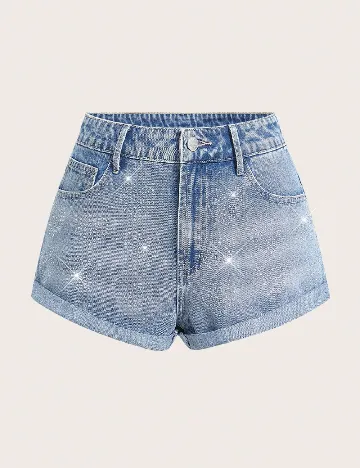 Pantaloni scurti SHEIN, albastru