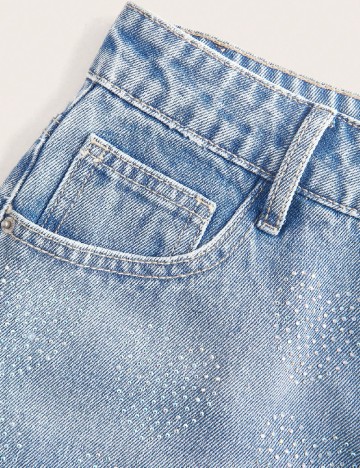 Pantaloni scurti SHEIN, albastru