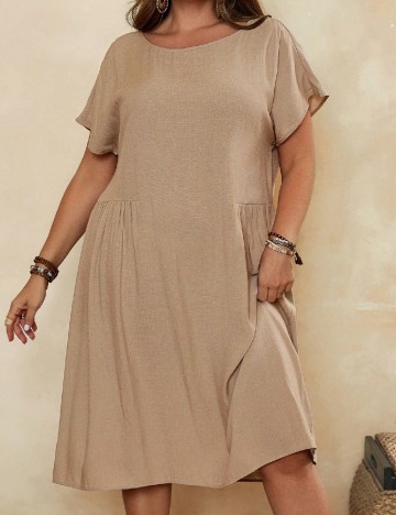 Rochie medie Emery Rose Curve, crem