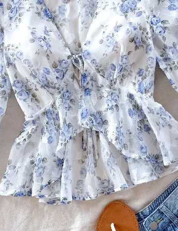 Bluza SHEIN CURVE, alb