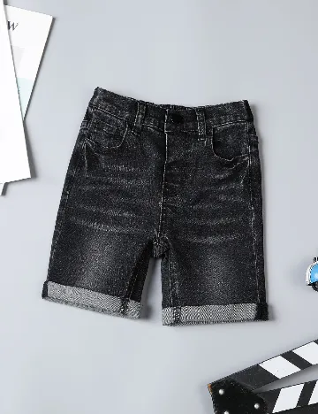 Pantaloni scurti Shein Kids, gri inchis