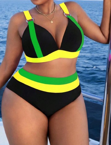 Costum de baie SHEIN CURVE, mix culori