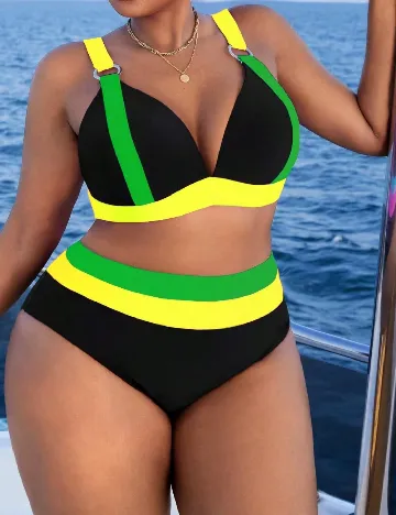 Costum de baie SHEIN CURVE, mix culori