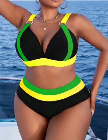 Costum de baie SHEIN CURVE, mix culori