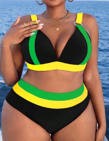 Costum de baie SHEIN CURVE, mix culori