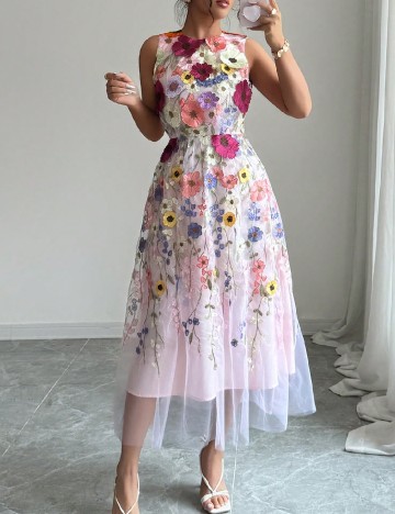 Rochie medie SHEIN, floral print