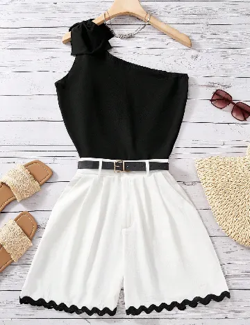 Compleu SHEIN, negru/alb