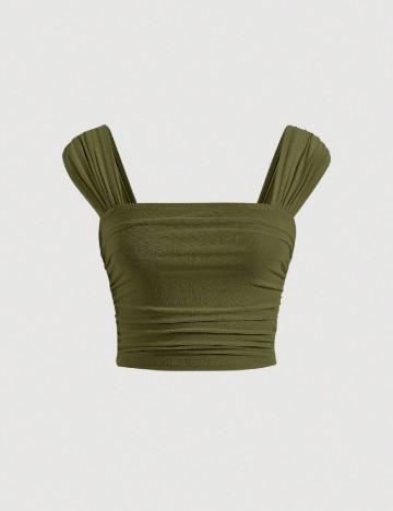Top SHEIN, kaki