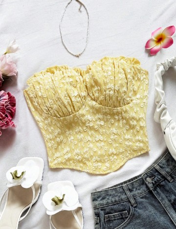 Top SHEIN, galben