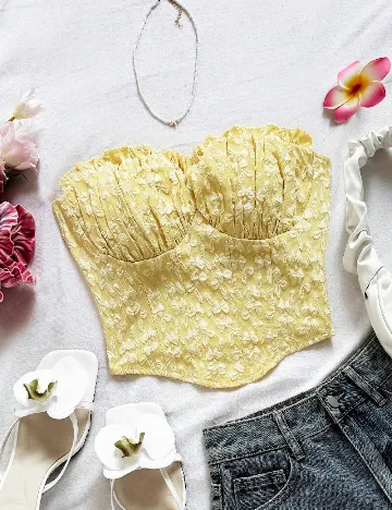 Top SHEIN, galben