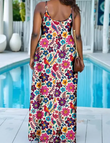 Rochie lunga SHEIN CURVE, floral print