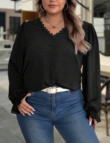 Bluza SHEIN CURVE, negru