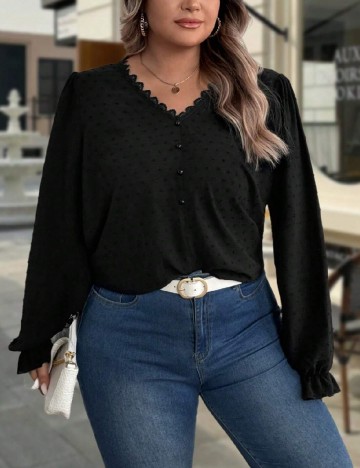 Bluza SHEIN CURVE, negru