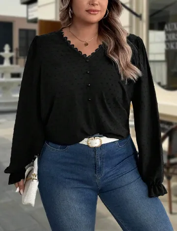 Bluza SHEIN CURVE, negru