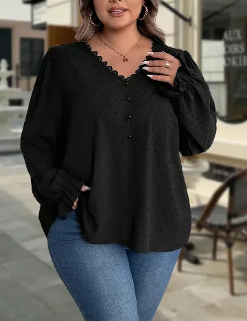 Bluza SHEIN CURVE, negru