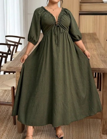 Rochie lunga SHEIN CURVE, verde