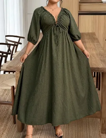 Rochie lunga SHEIN CURVE, verde
