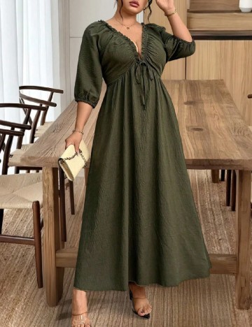 Rochie lunga SHEIN CURVE, verde