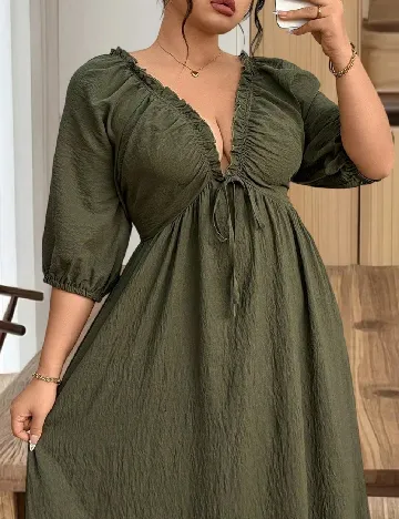 Rochie lunga SHEIN CURVE, verde