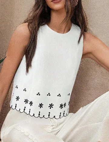 Top SHEIN, alb