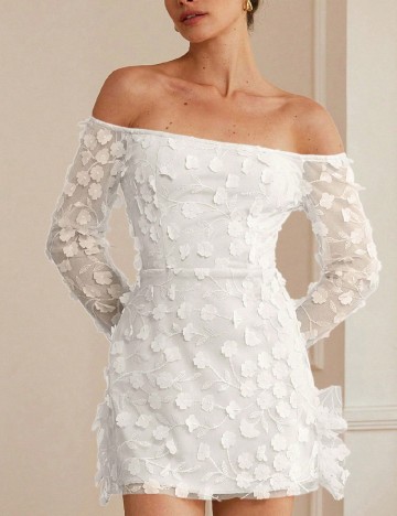 Rochie scurta SHEIN, alb