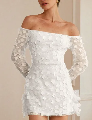 Rochie scurta SHEIN, alb
