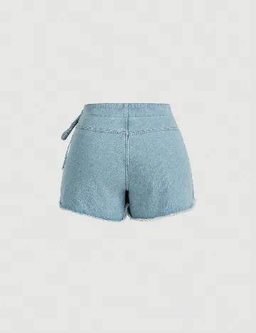 Fusta pantalon SHEIN CURVE, albastru