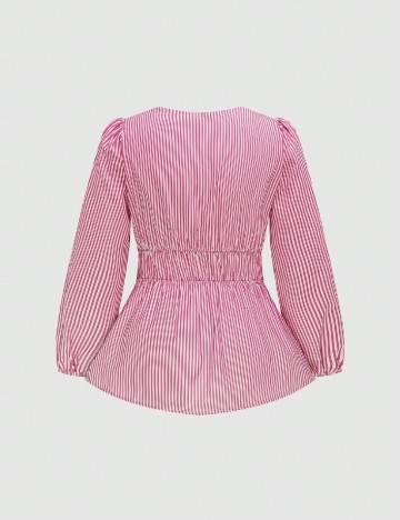 Camasa SHEIN CURVE, roz/alb