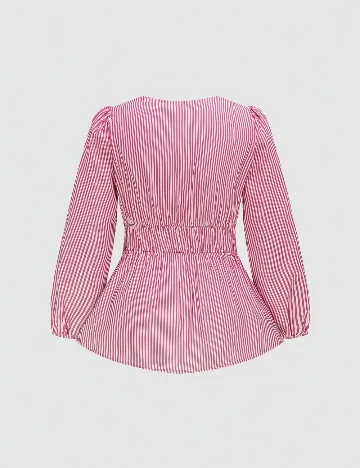 Camasa SHEIN CURVE, roz/alb