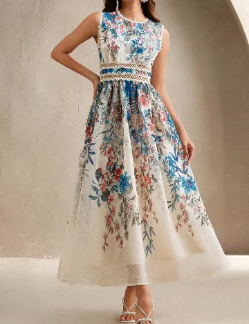 Rochie lunga Anewsta, mix culori