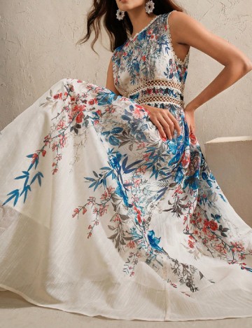 Rochie lunga Anewsta, mix culori