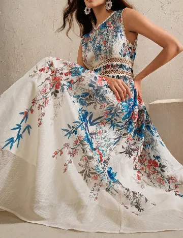 Rochie lunga Anewsta, mix culori
