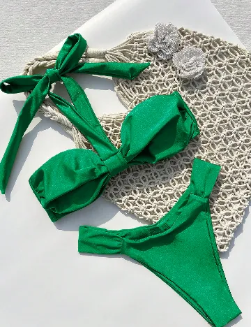 Costum de baie SHEIN, verde