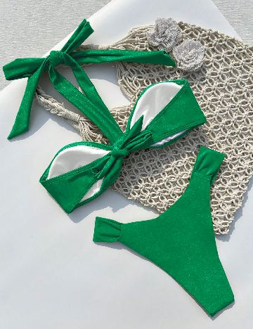 Costum de baie SHEIN, verde