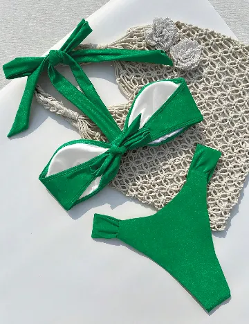 Costum de baie SHEIN, verde