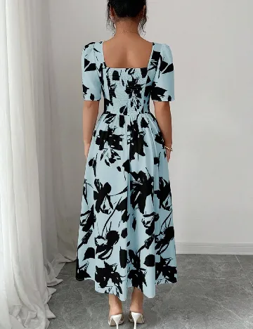 Rochie medie SHEIN, albastru/negru