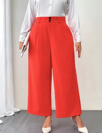 Pantaloni SHEIN CURVE, rosu