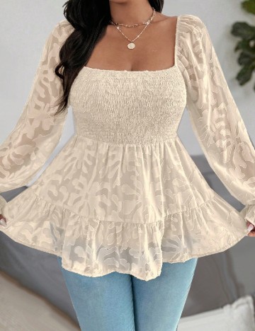 Bluza SHEIN CURVE, ecru