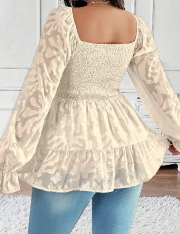 Bluza SHEIN CURVE, ecru