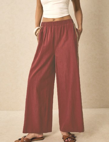 Pantaloni Poeselle, rosu